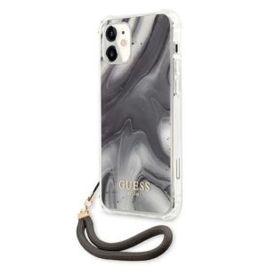 Original faceplate case GUESS GUHCN61KSMAGR for iPhone 11 marble cord grey