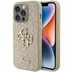 Original faceplate case GUESS GUHCP15XHG4SGD for iPhone 15 PRO MAX (Fixed Glitter Big 4G / gold)