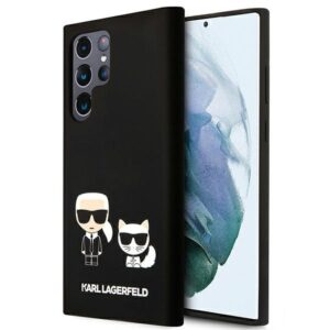 Original faceplate case KARL LAGERFELD  KLHCS22LSSKCK for Samsung S22 Ultra (Silicone Karl and Choupette Magsafe / black)