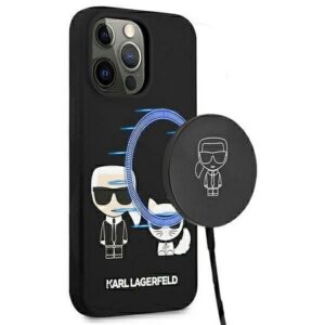 Original faceplate case KARL LAGERFELD KLHMP13XSSKCK for iPhone 13 PRO MAX (Karl and Choupette + MAG / black)