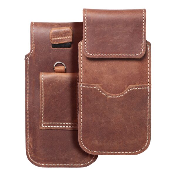 ROYAL Crazy Horse - Leather universal flap pocket / brown - Size M - IPHONE 5 / NOKIA S5610 / LUMIA 230