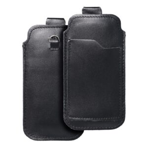 ROYAL - Leather universal blet pocket / black - Size M - IPHONE 5 / NOKIA S5610 / LUMIA 230