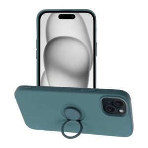 SILICONE RING Case for IPHONE 15 PLUS green