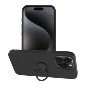SILICONE RING Case for IPHONE 15 PRO MAX black