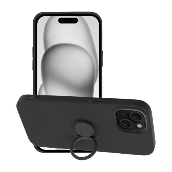 SILICONE RING Case for IPHONE 15 black