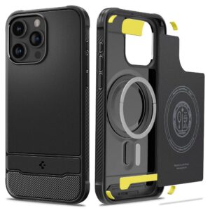 SPIGEN Rugged Armor MAG compatible with MAGSAFE for IPHONE 15 PRO matte black
