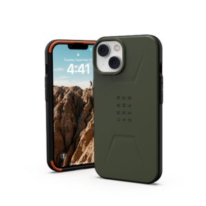 ( UAG ) Urban Armor Gear Civilian compatible with MagSafe for IPHONE 13 / 14 green