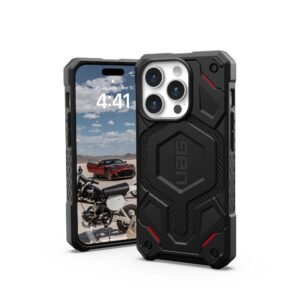 ( UAG ) Urban Armor Gear Monarch Pro for IPHONE 15 PRO compatible with MagSafe kevlar black