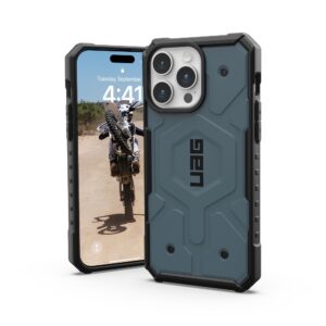 ( UAG ) Urban Armor Gear Pathfinder compatible with Magsafe for IPHONE 15 PRO MAX cloud blue