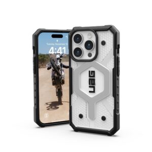 ( UAG ) Urban Armor Gear Pathfinder compatible with Magsafe for IPHONE 15 PRO ice