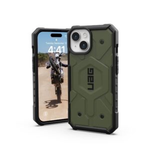 ( UAG ) Urban Armor Gear Pathfinder compatible with Magsafe for IPHONE 15 olive