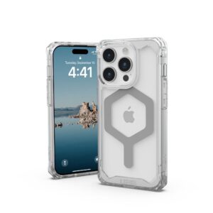 ( UAG ) Urban Armor Gear Plyo compatible with Magsafe for IPHONE 15 PRO ice silver
