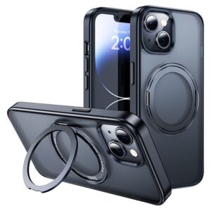 HOCO AS1 case with rotating ring compatible with MagSafe for IPHONE 15 PLUS black