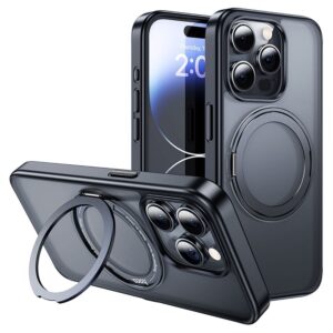 HOCO AS1 case with rotating ring compatible with MagSafe for IPHONE 15 PRO MAX black