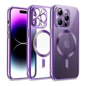 TechWave Magsafe Clear case for iPhone 15 Pro Max purple