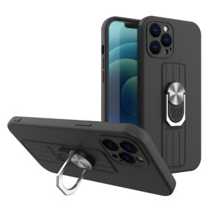 TechWave Ring Silicone case for iPhone 12 Pro Max black