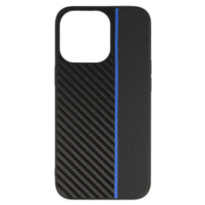 TechWave Stripe Carbon case for iPhone 13 Pro Max black - blue