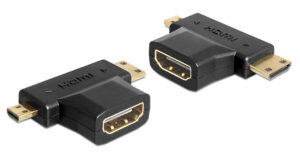 DELOCK αντάπτορας HDMI σε HDMI mini & micro 65446