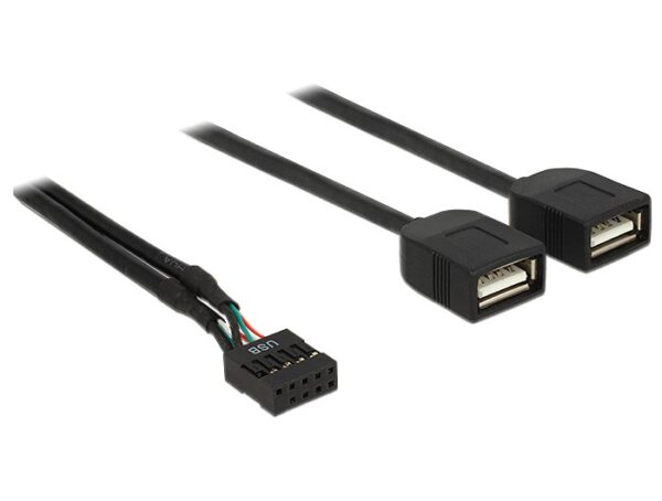 DELOCK καλώδιο USB-A interface σε 2x USB Type-A female 83823