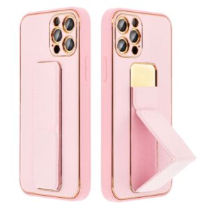 LEATHER Case Kickstand for SAMSUNG Galaxy S24 FE pink