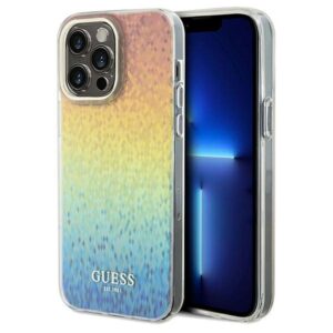 Original faceplate case GUESS GUHCP13LHDECMI for iPhone 13 PRO (IML Faceted Mirror / disco iridescent)