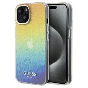 Original faceplate case GUESS GUHCP14SHDECMI for iPhone 14 (IML Faceted Mirror / disco iridescent)