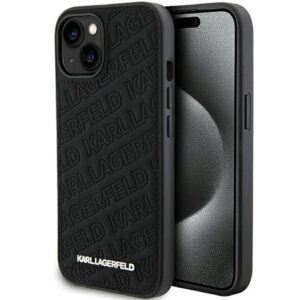 Original faceplate case KARL LAGERFELD KLHCP15MPQKPMK for iPhone 15 Plus (Quilted Pattern / black)