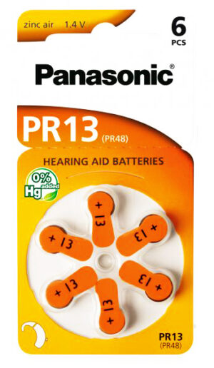 PANASONIC μπαταρίες ακουστικών βαρηκοΐας PR13