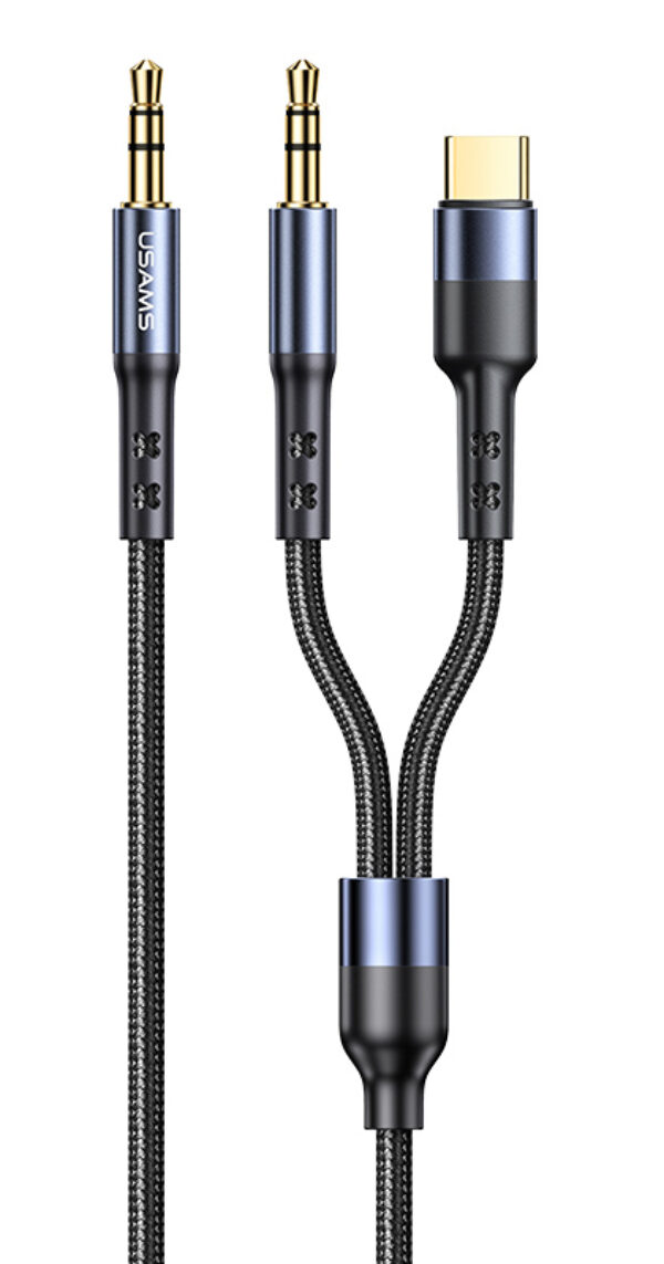 USAMS καλώδιο ήχου 3.5mm σε USB-C & 3.5mm US-SJ555