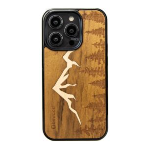 Wooden case for iPhone 14 Pro Bewood Mountains Imbuia