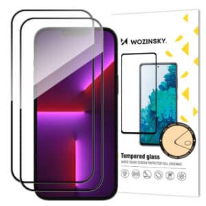 2 pcs. Full screen tempered glass with frame Case Friendly Wozinsky Full Glue iPhone 15 Pro Max - black - 9145576280294
