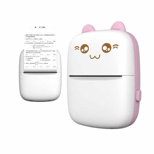 Thermal printer mini cat HURC9 - pink 20230906162221 hurtel mini cat hurc9 zink ektypotis gia fotografies me bluetooth 1