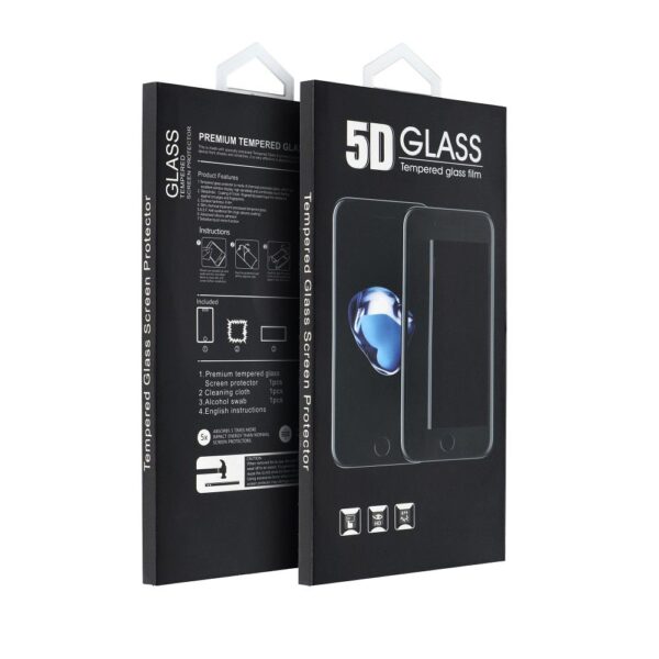 5D Full Glue Tempered Glass - for Huawei P40 Lite E black