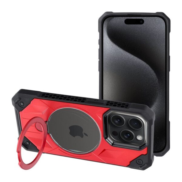 Armor Mag Cover case compatible with MagSafe for IPHONE 15 PRO MAX red