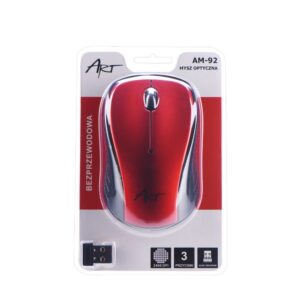Art Optical wireless mouse USB AM-92 red