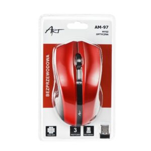 Art Optical wireless mouse USB AM-97 red