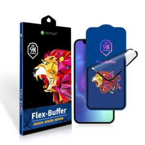 Bestsuit Flex-Buffer Hybrid Glass 5D with antibacterial Biomaster coating for  Apple iPhone 14 Pro Max black