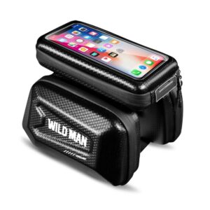 Bicycle holder / front beam bag with touch screen with zipper WILDMAN E6S 1