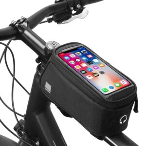 Bike bag on the bicycle frame with zip 0