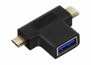CABLETIME αντάπτορας USB σε USB-C & micro USB CT-3IN1-AB