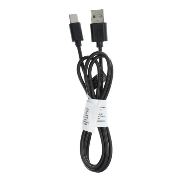 Cable USB - Type C 2.0 C366 black 1 meter (connector long : 8mm)