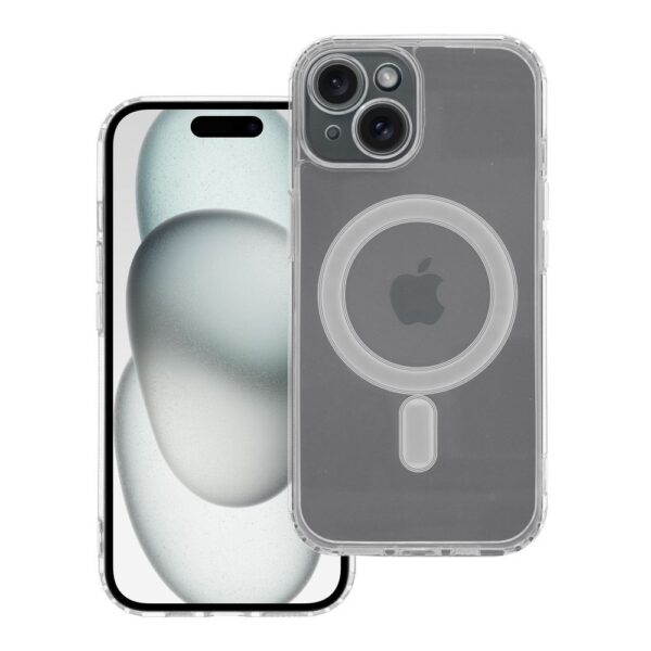 Clear Mag Cover case with camera protection compatible with MagSafe for IPHONE 15
