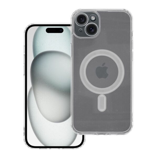 Clear Mag Cover case with camera protection compatible with MagSafe for IPHONE 15 PLUS