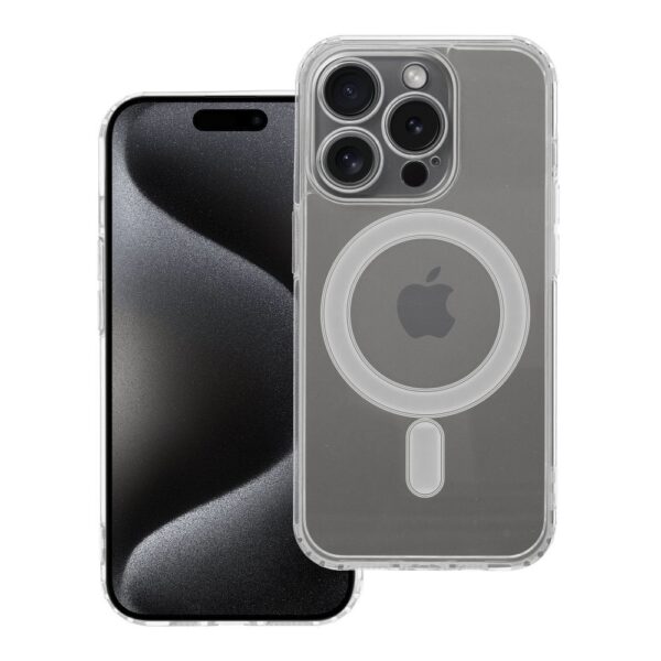 Clear Mag Cover case with camera protection compatible with MagSafe for IPHONE 15 PRO