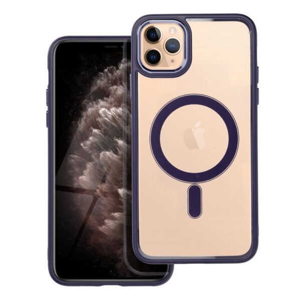 Color Edge Mag Cover case compatible with MagSafe for IPHONE 11 PRO MAX deep purple
