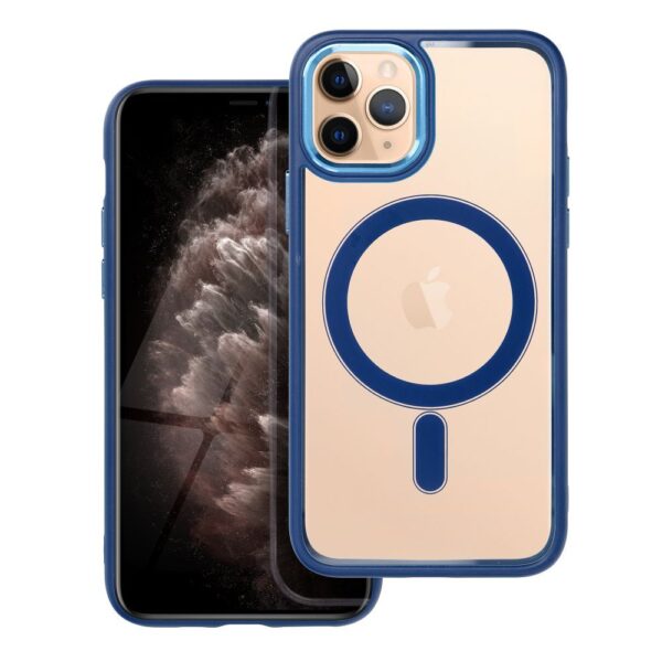 Color Edge Mag Cover case compatible with MagSafe for IPHONE 11 PRO navy blue