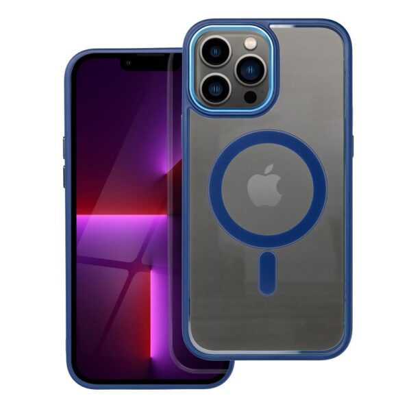 Color Edge Mag Cover case compatible with MagSafe for IPHONE 13 PRO MAX navy blue