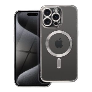 Electro Mag Cover case compatible with MagSafe for IPHONE 15 PRO MAX grey titanium