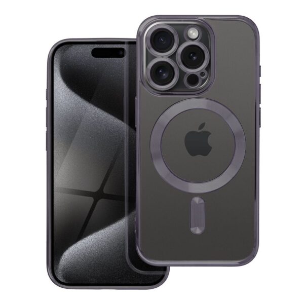 Electro Mag Cover case compatible with MagSafe for IPHONE 15 PRO black