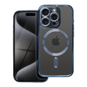 Electro Mag Cover case compatible with MagSafe for IPHONE 15 PRO blue titanium